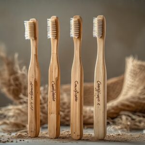 Οικολογική Οδοντόβουρτσα από Μπαμπού (Σετ 4 Τεμ.)