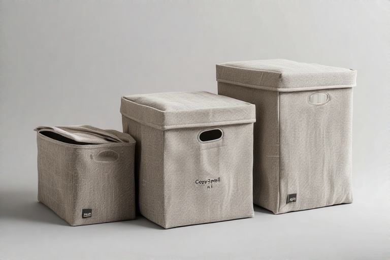 Υφασμάτινα Κουτιά Αποθήκευσης με Καπάκι – Σετ 3 Τεμ.