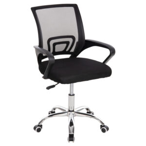OFFICE CHAIR BRISTONE HM1058.31 CHROME-BLACK LEGS 56x53x93cm.
